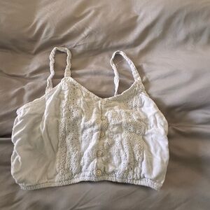 American Eagle Outfitters White Crop Top